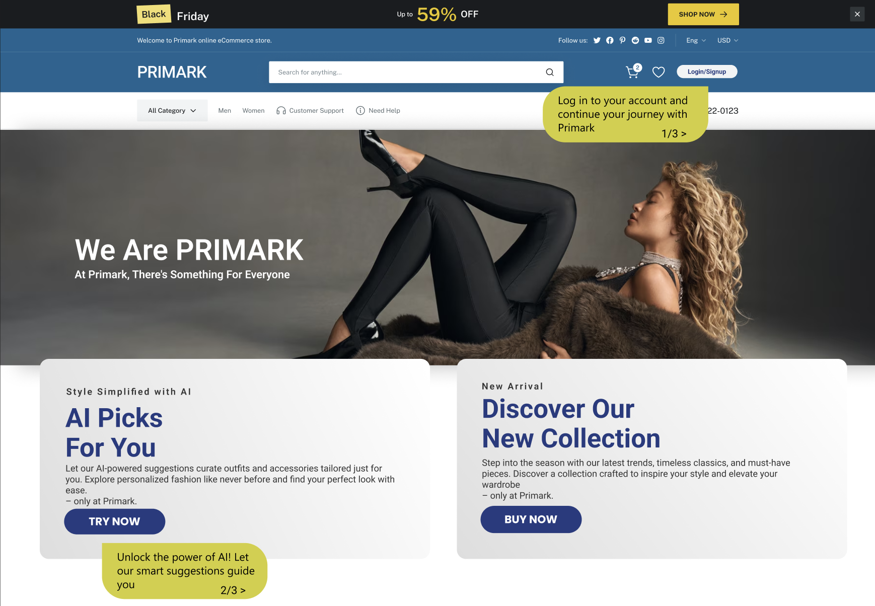 Primark Web Application Redesign preview 2