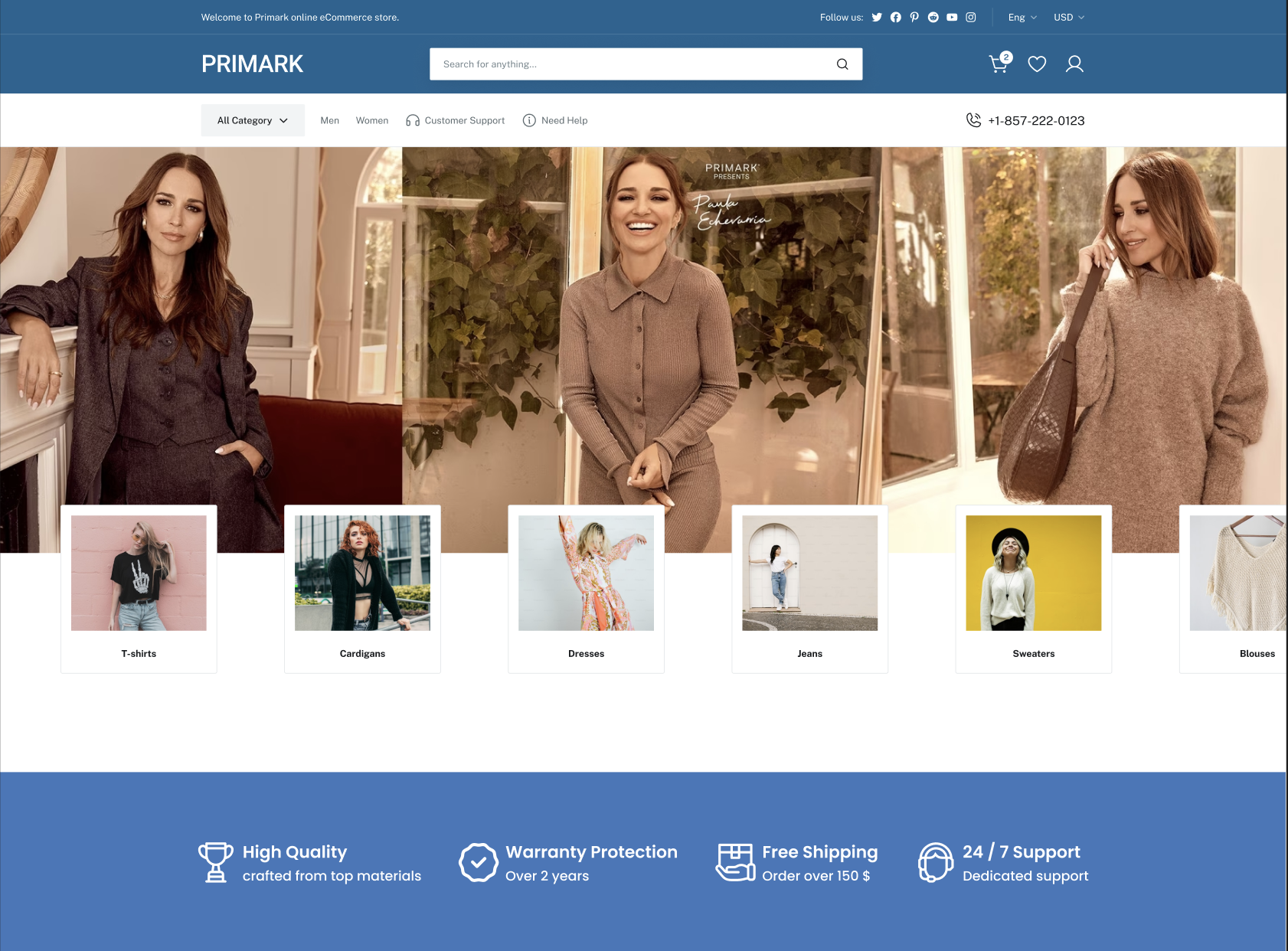 Primark Web Application Redesign preview